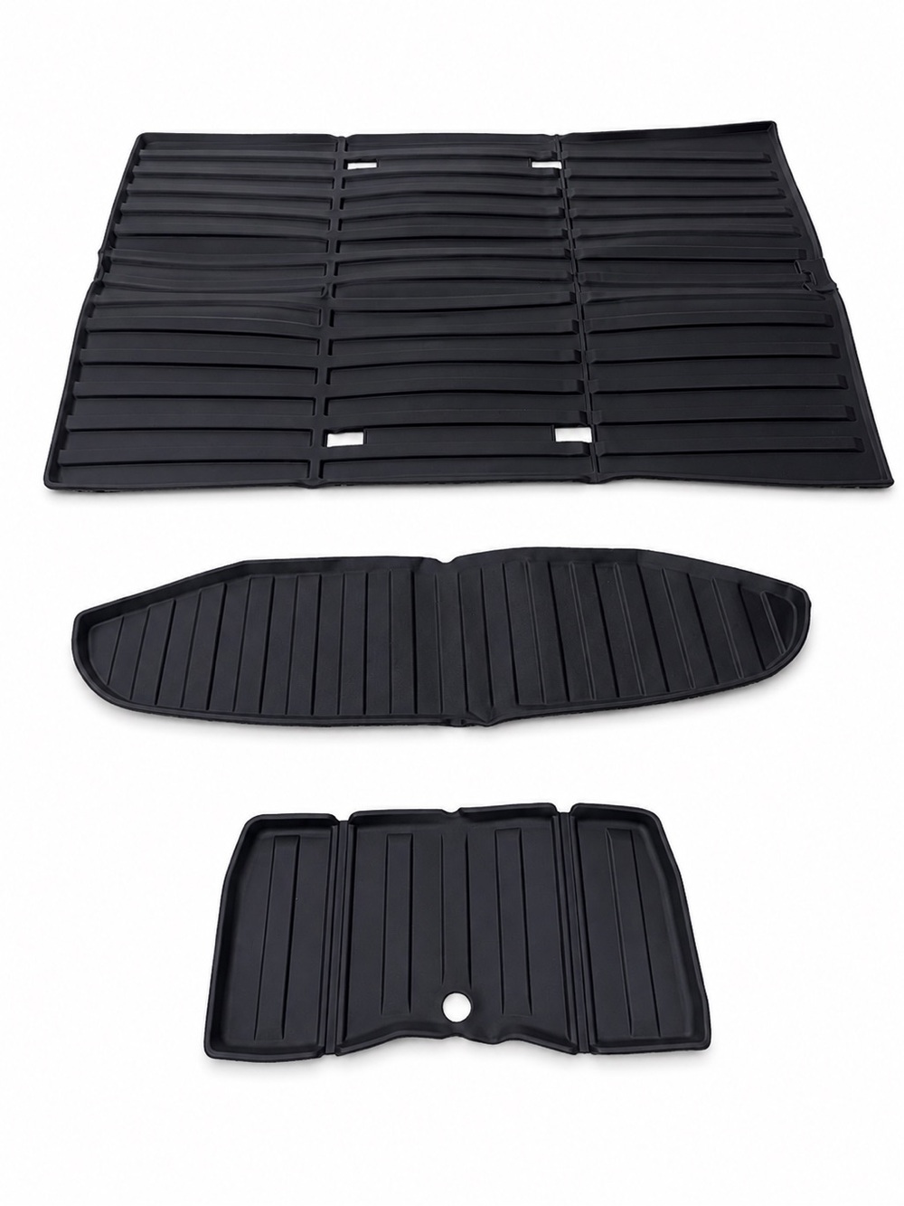Tesla Cybertruck TPE Truck Bed Mat Set 3 Piece Black All Weather